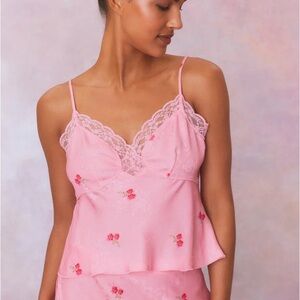 NWOT Love Shack Fancy Fox Lace Trim Camisole